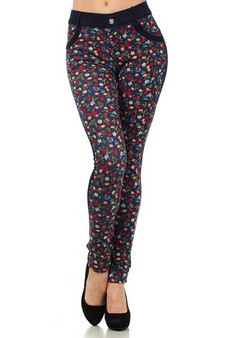 Jegging With Flower Prints in the Front style 2