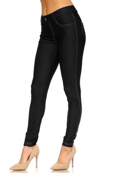Women's Classic Solid Skinny Jeggings (Medium Packs Only) style 2