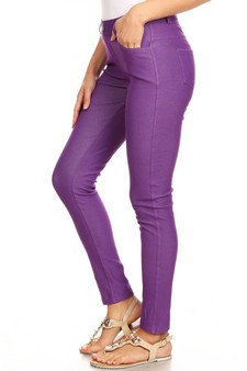 Women's Cotton-Blend 5-Pocket Skinny Jeggings (Small only) style 2