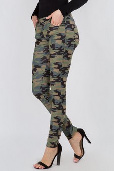 Women's Camouflage 5-Pocket Cotton Blend Jeggings (Medium only) style 2