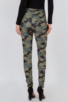 Women's Camouflage 5-Pocket Cotton Blend Jeggings (Medium only) style 3