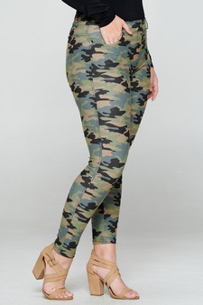 Women's Camouflage 5-Pocket Cotton Blend Jeggings (XL only) style 2