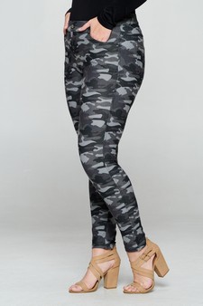 Women's Camouflage 5-Pocket Cotton Blend Jeggings style 2