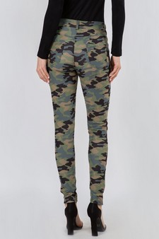 Women's Camouflage 5-Pocket Cotton Blend Jeggings style 3