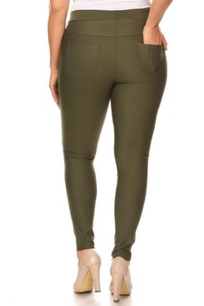 Lady's 4 Pocket Ponte Pants - Plus Size style 3