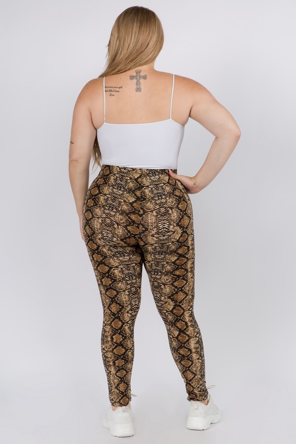 plus size snakeskin pants