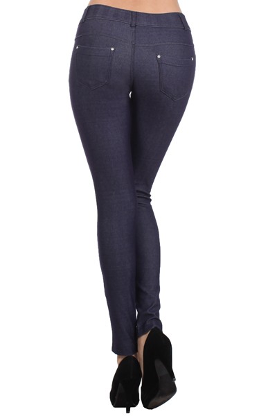navy coated jeggings