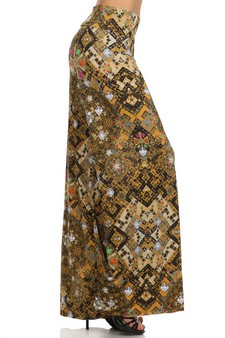Antique Gold Printed Palazzo Pants style 2
