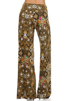 Antique Gold Printed Palazzo Pants style 4