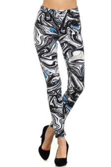 SOLD OUT 8-5-15----Wavy Psychedelic Printed Leggings style 2