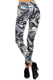 SOLD OUT 8-5-15----Wavy Psychedelic Printed Leggings style 3
