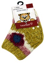 STRIPES AND FLOWERS SLIPPER SOCKS WITH GRIPS style 4