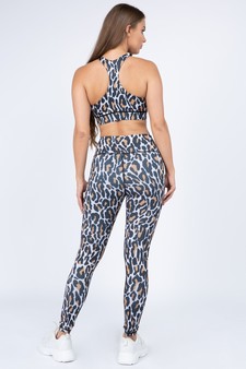 Women's Leopard Print Activewear Set style 4