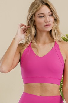 Women’s Full Coverage Buttery Soft Activewear Sports Bra (Medium only) style 4