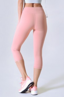 Women's Capri Activewear Leggings w/ Hidden Waistband Pocket (Large only) style 3