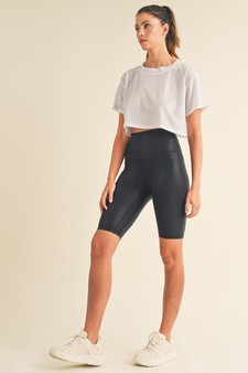 Women's High Rise Activewear Biker Shorts (Medium only) style 5