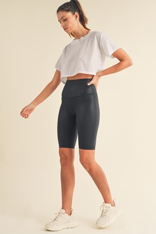 Women's High Rise Activewear Biker Shorts (Medium only) style 6