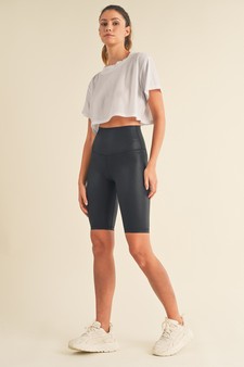 Women's High Rise Activewear Biker Shorts (Medium only) style 7