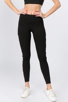 Women's Lace-Up Mesh Side Activewear Leggings style 2