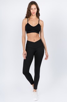 Women's V-Waistband Solid Activewear Leggings style 5