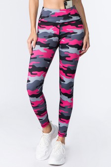 Women's Pink Camouflage Activewear Leggings (XS only) style 2