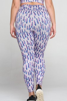 Women's Spotted Abstract Print Activewear Leggings style 3