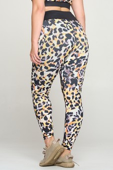 Women’s Neon Cheetah Print Activewear Leggings style 3