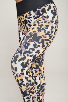 Women’s Neon Cheetah Print Activewear Leggings style 4