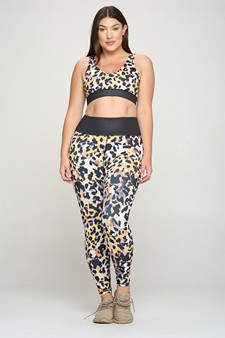 Women’s Neon Cheetah Print Activewear Leggings style 5