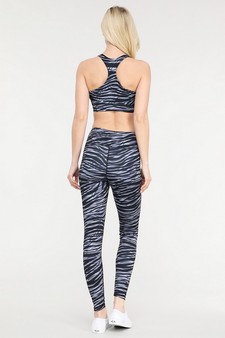 Women's Zebra Print Activewear Set style 4