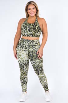 Women's Feline Leopard Activewear Set (XL only) style 4