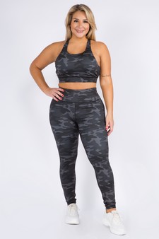 Women's Camo Print Activewear Set (XL only) style 4