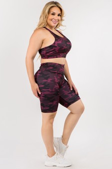 Women’s Can You See Me Pink Camo Activewear Set style 2