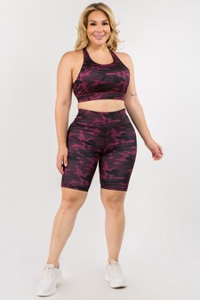 Women’s Can You See Me Pink Camo Activewear Set style 4