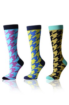 Cotton Republic® Houndstooth Print Men's Dress Socks style 4