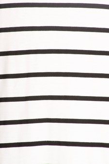 Striped Short Sleeve Tunic T-Shirt Dress w/ Pockets style 7