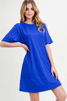 Women's Two Pocket T-Shirt Dress style 2