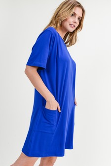 Women's Two Pocket T-Shirt Dress style 3