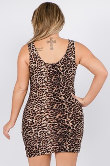 Women's Classic Leopard Printed Mini Bodycon Dress style 4