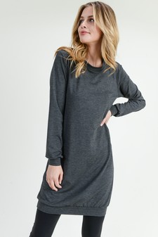 Women's Long Sleeve Pullover Sweatshirt Dress style 2