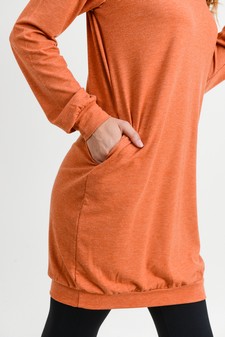 Women's Long Sleeve Pullover Sweatshirt Dress style 6