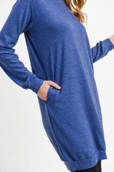 Women's Long Sleeve Pullover Sweatshirt Dress style 5