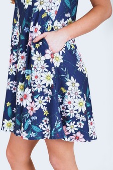 Women's Daisy Floral Dress with Pockets style 5
