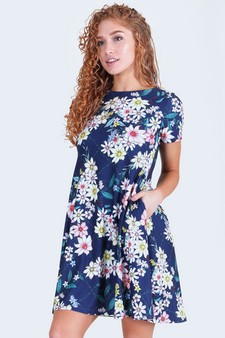 Women's Daisy Floral Dress with Pockets style 7