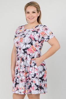 Women's Floral Blossom Dress with Pockets style 2