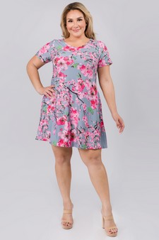 Cherry Blossom Printed Dress style 4