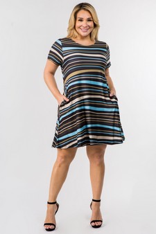 Striped Swing Dress style 4