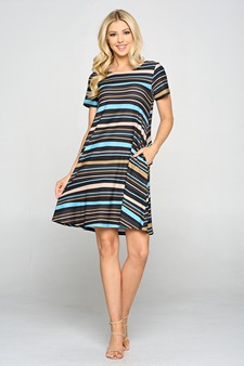 Striped Swing Dress style 5