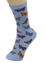 BUTTERFLIES AND SPIDERS CREW CUT NOVELTY SOCKS style 2