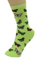 BUTTERFLIES AND SPIDERS CREW CUT NOVELTY SOCKS style 5